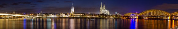 Kölner Skyline Panorama Nacht ©MarkusLandsmann